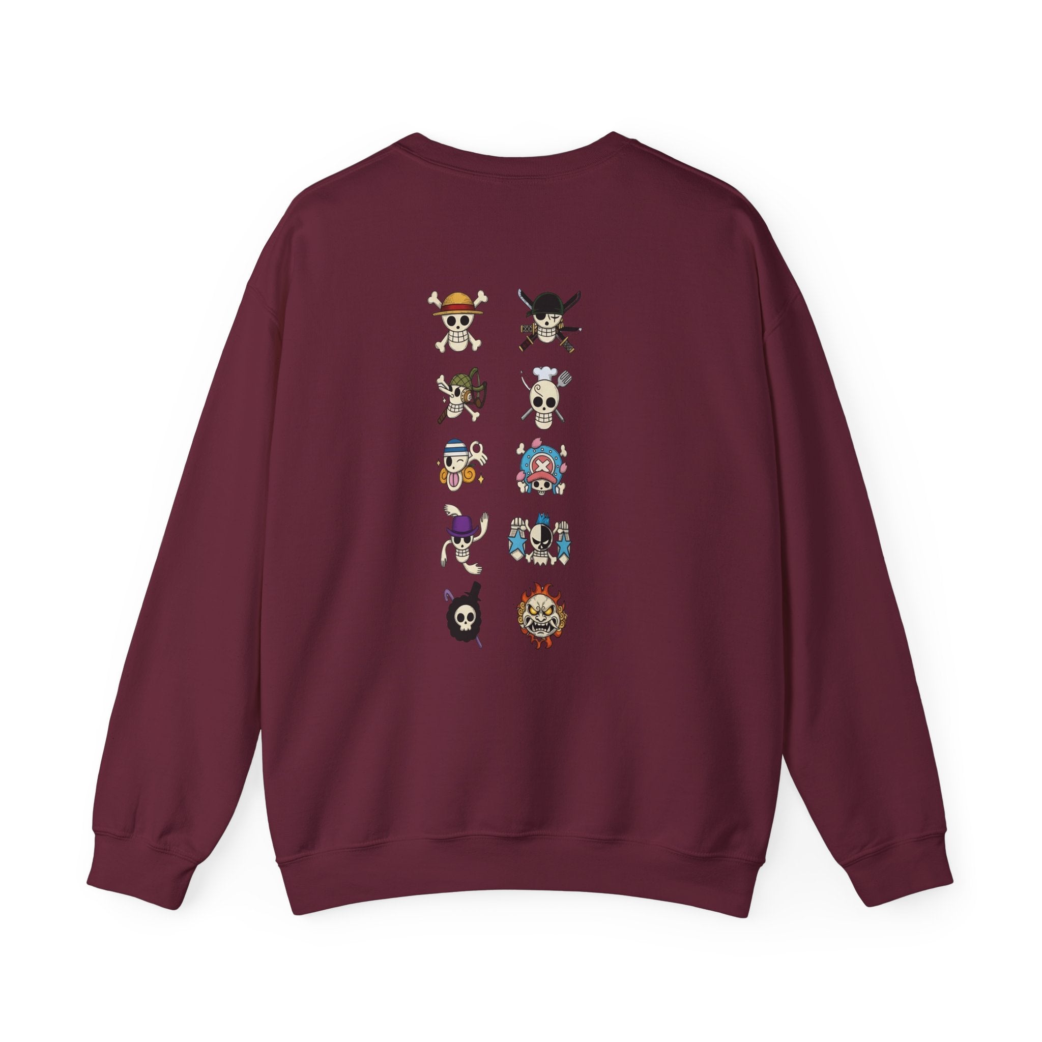 One Piece Crewneck Sweatshirt | Anime Straw Hat Pirates Back Print