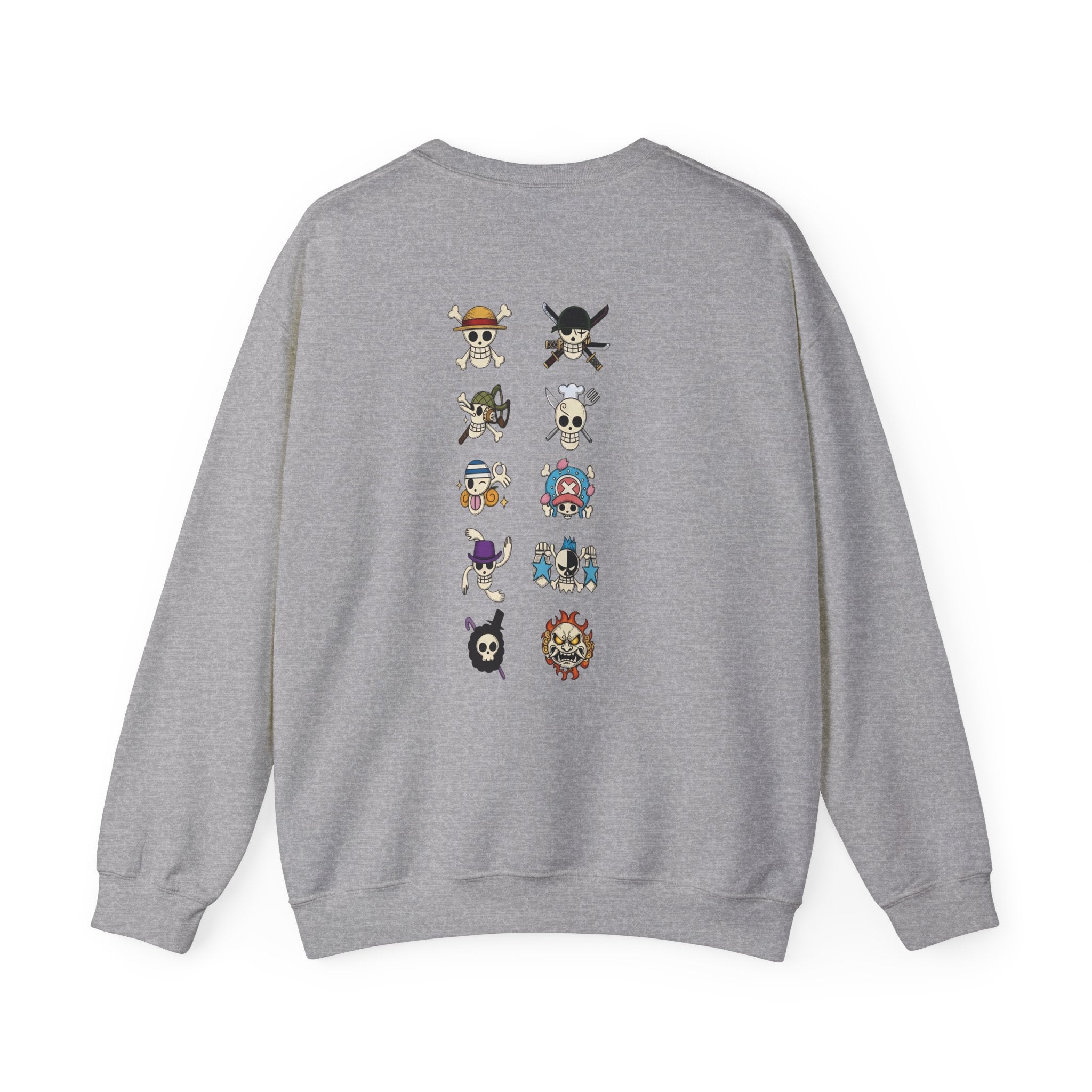 One Piece Crewneck Sweatshirt | Anime Straw Hat Pirates Back Print