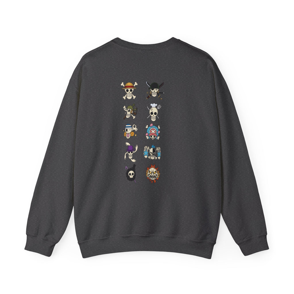 One Piece Crewneck Sweatshirt | Anime Straw Hat Pirates Back Print