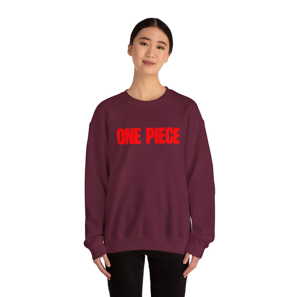 One Piece Crewneck Sweatshirt | Anime Straw Hat Pirates Back Print