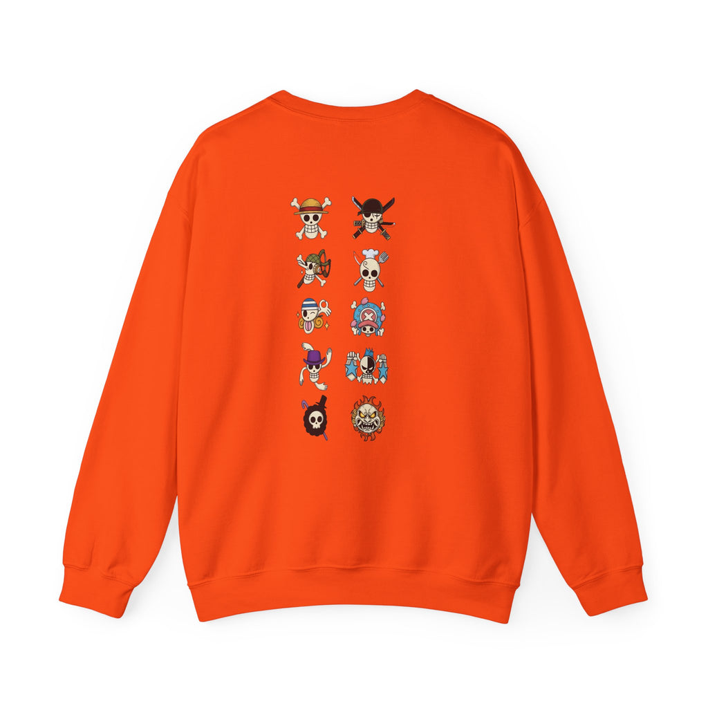 One Piece Crewneck Sweatshirt | Anime Straw Hat Pirates Back Print