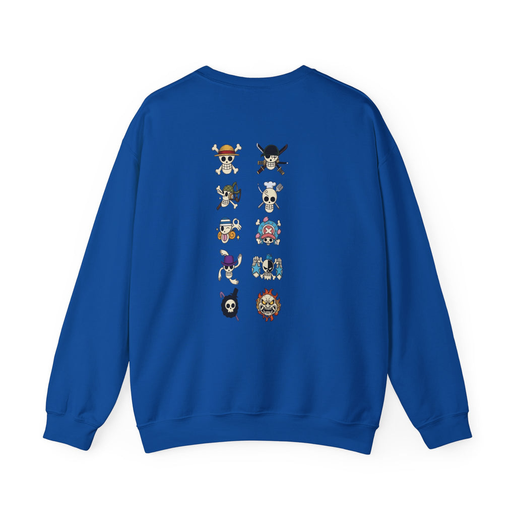 One Piece Crewneck Sweatshirt | Anime Straw Hat Pirates Back Print